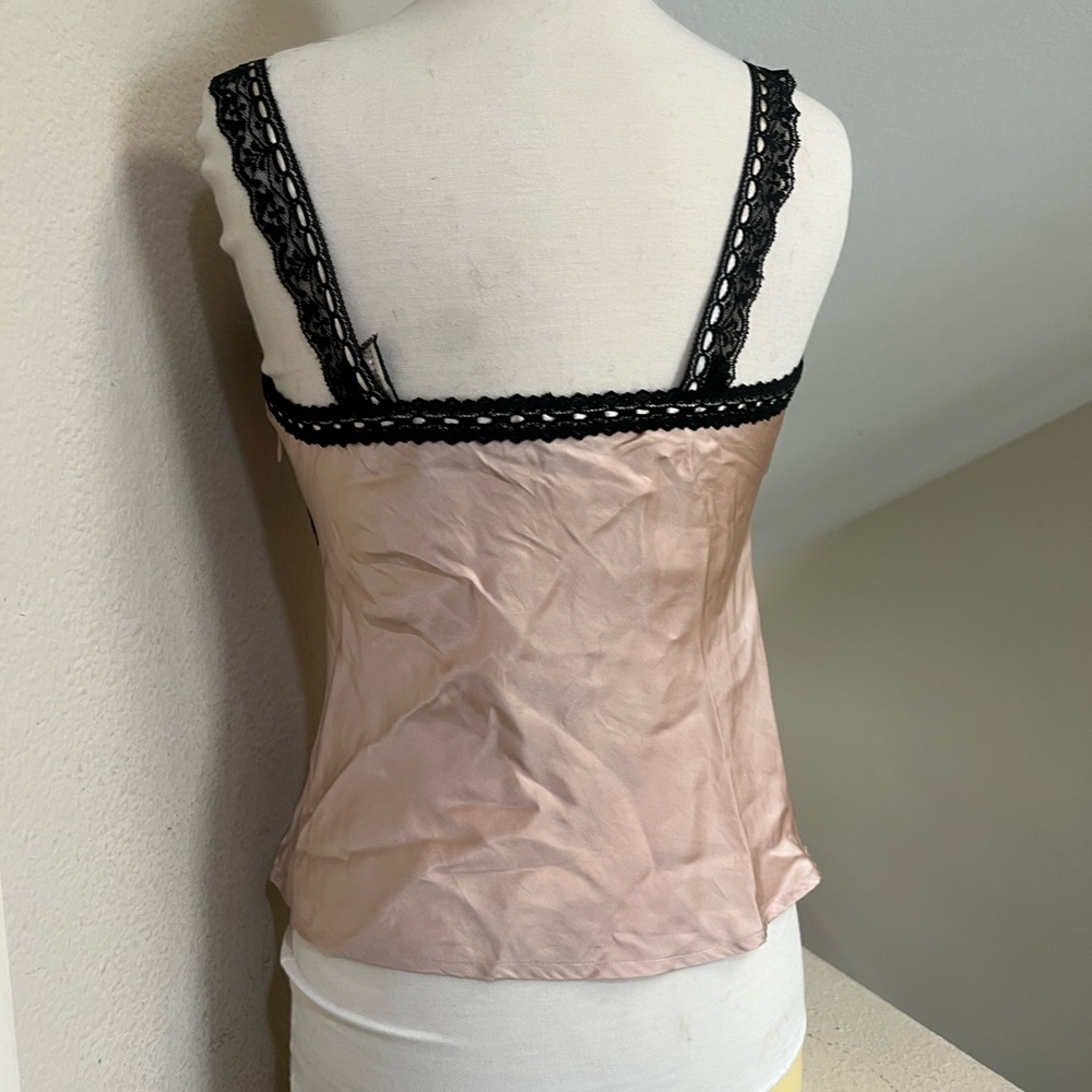 New York City Co 100% silk Babydoll Milkmaid Camisole Blush Y2K Sexy Tank Top M - Picture 7 of 12